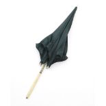 Oriental parasol with brass and carved ivory handle, 86cm in length : For Condition Reports please