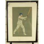 Fourteen coloured Vanity Fair cricketing prints of early 20th century cricketers - Gilby Whitehead &