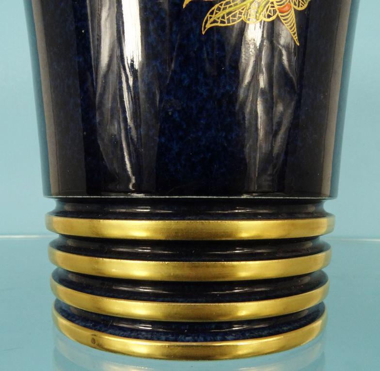 Two Carltonware Rouge Royale vases and a similar blue example, the largest 20.5cm high : For - Image 4 of 16