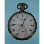John Elkan London colonial silver gentleman's pocket watch, 5cm diameter, approximate weight 107.