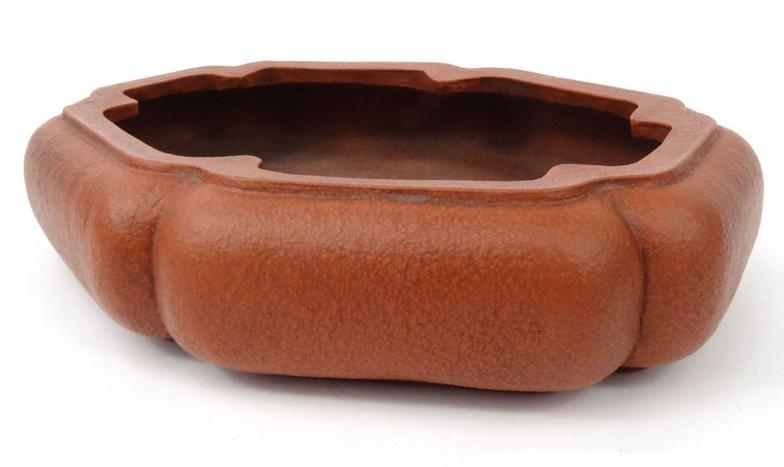 Oriental Chinese Zing Sha clay ware planter , character marks to base, 24cm wide : For Condition - Image 3 of 5