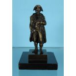 Bronzed figure of Napoleon, 12cm high : For Condition Reports please visit www.eastbourneauction.
