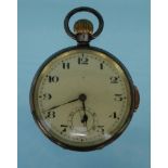 Gentleman's silver cased repeater pocket watch, 5cm diameter, approximate weight 94.4g : For