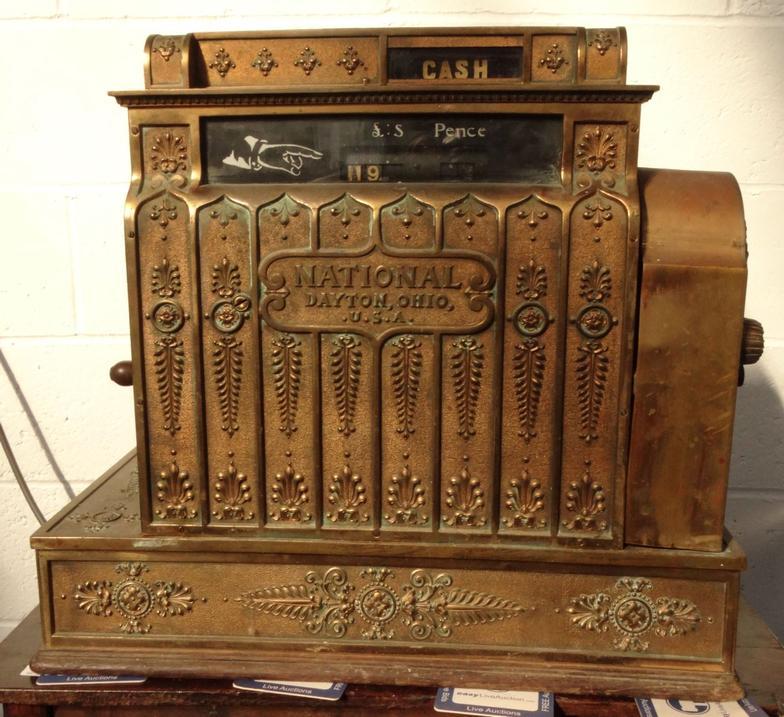 Antique National Cash Register brass till, marked Dayton, Ohio, USA, 52cm high x 59cm wide : For - Image 14 of 14