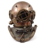 Rare 1929 12-bolt A.J. Morse & Son Incorporated commercial diving helmet , with the original spanner