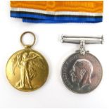 Military interest World War I medals for PTE.G.H.WAREHAM MIDD.X.R : For Condition Reports please