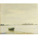 H. Schroder - Bosham, Sussex, Evening After The Rain - Watercolour, mounted and framed, 56cm x