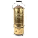Military interest brass IC-MIC cooker, 54cm high : For Condition Reports please visit www.