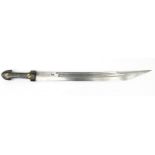 Russian Kindal short sword with horn handle, impressed mark to blade, 74cm long : For Condition