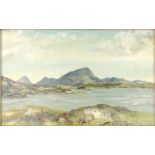 E.I. Bryce - Oil onto board Scottish? coastline, 33cm x 21cm : For Condition Reports please visit