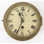 Brass Smiths Astral ship's clock, 20cm diameter : For Condition Reports please visit www.
