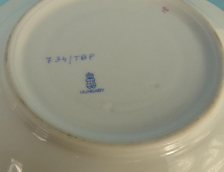 Three Herend hand painted china cups and saucers and a similar example : For Condition Reports - Image 8 of 14