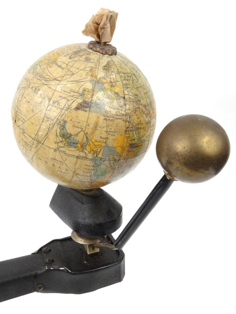 German schoolroom Orrery with cardboard globe and chart, approximately 60cm wide : For Condition