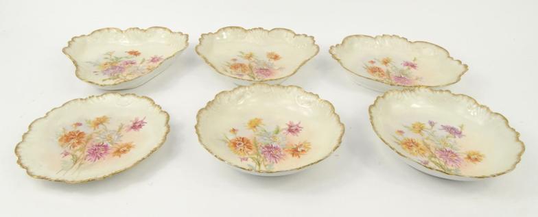 Six hand painted Limoges china dishes, the largest 26cm long : For Condition Reports please visit - Image 2 of 4