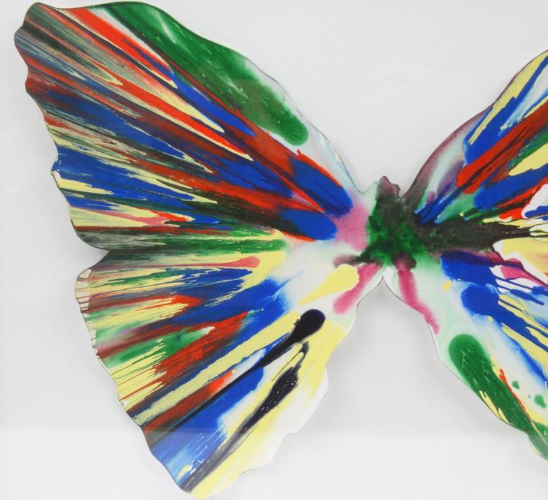 CATALOGUE Amendment -Damien Hirst watercolour cut paper - Butterfly, mounted and framed, 61cm x 44cm - Image 2 of 8