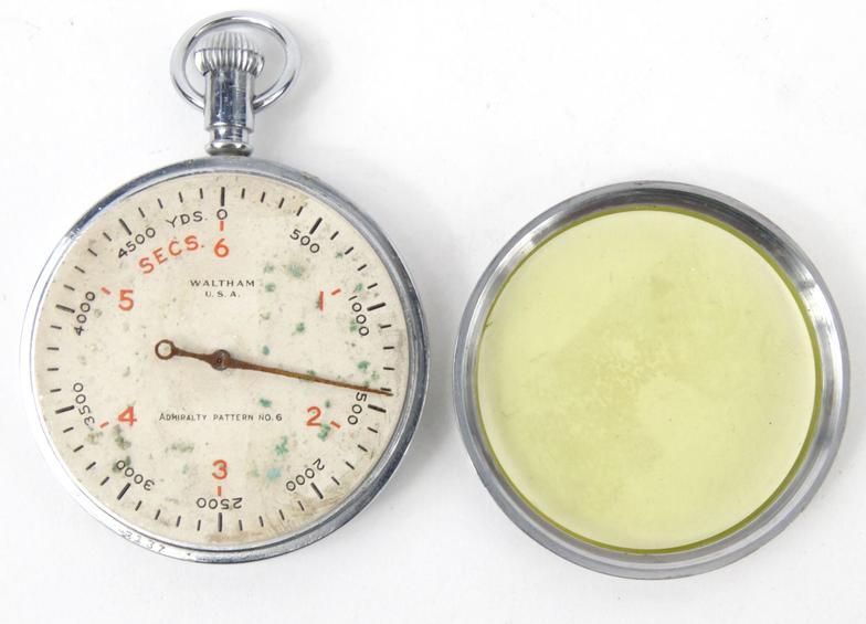 Military Naval interest American Waltham Admiralty patent anti submarine stopwatch, patent number .6 - Image 4 of 7