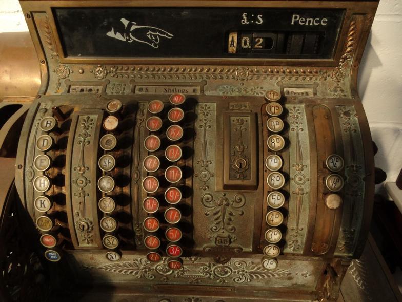 Antique National Cash Register brass till, marked Dayton, Ohio, USA, 52cm high x 59cm wide : For - Image 5 of 14