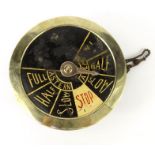 Vintage brass ships telegraph in working order, 27cm diameter : For Condition Reports please visit