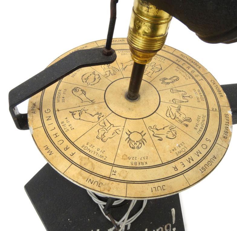 German schoolroom Orrery with cardboard globe and chart, approximately 60cm wide : For Condition - Image 3 of 3