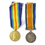 Military interest World War I War medal and Victory medal for PTE.F.J.TIMPSON 5-LOND.R : For