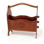 Oriental hardwood magazine rack : For Condition Reports please visit www.eastbourneauction.com