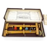 Boxed Busseys table croquet set, the clubs 20cm long : For Condition Reports please visit www.