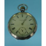 Fattorini & Son Bradford silver gentleman's pocket watch, approximate weight 98.8g : For Condition