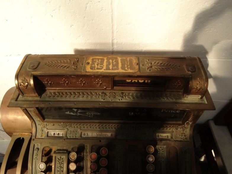 Antique National Cash Register brass till, marked Dayton, Ohio, USA, 52cm high x 59cm wide : For - Image 6 of 14