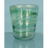 Hartley Wood Sunderland glass tumbler vase, 15.5cm high : For Condition Reports please visit www.