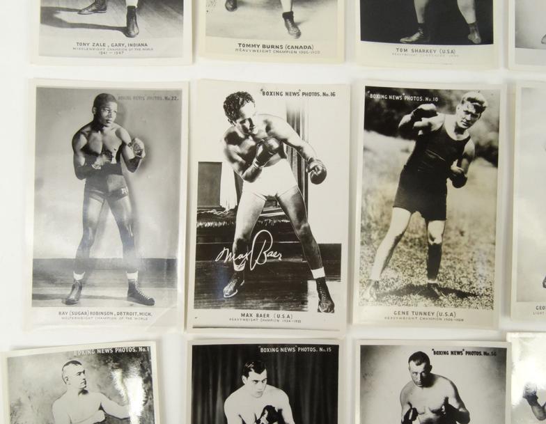 Selection of photographic Boxing News photographs with various world boxers including Jack Dempsey : - Image 2 of 3