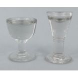 Two Victorian toasting glasses, the larger 19cm high : For Condition Reports please visit www.