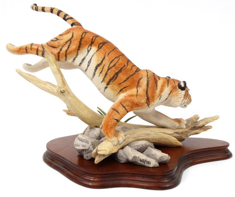 Limited edition collectable tiger, Coalport figurine and a boxed Royal Doulton figurine : For - Image 9 of 11