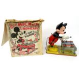 Boxed Louis Marx clockwork Mickey Mouse  'I Play The Xylophone', 28cm high : For Condition Reports