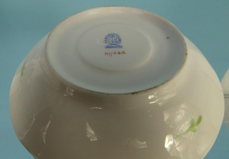 Three Herend hand painted china cups and saucers and a similar example : For Condition Reports - Image 12 of 14