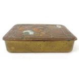 Military interest World War I brass Mary tin : For Condition Reports please visit www.