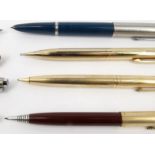 Collection of Parker and Sheaffer fountain pens and ballpoint pens : For Condition Reports please