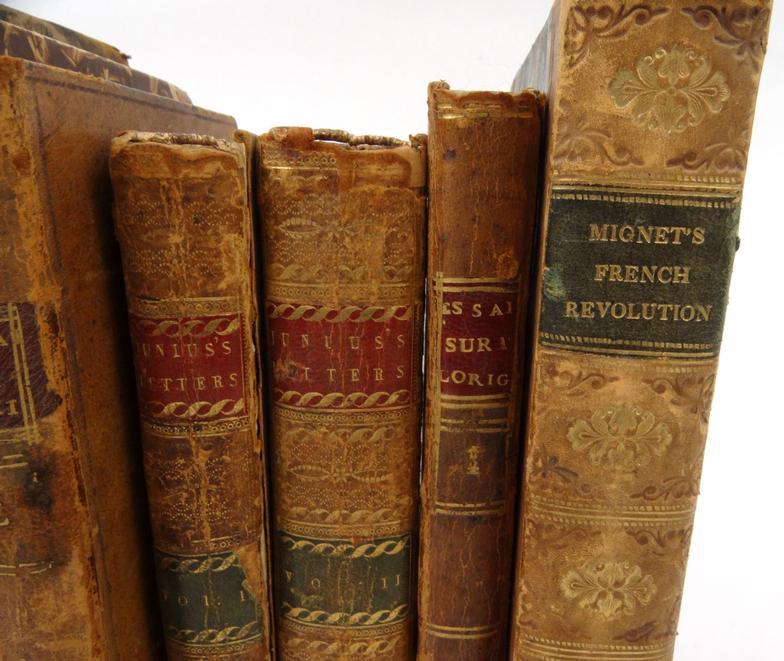 Selection of 18th and 19th century leather bound books including Mignets French Revolution, - Image 2 of 7