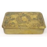 Military interest World War I brass Mary tin : For Condition Reports please visit www.