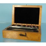 Cased set of jeweller's scales weights : For Condition Reports please visit www.eastbourneauction.