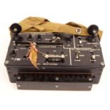 Military interest Morse Code box with canvas case, Ref. No. 5C/318, 24cm high : For Condition