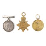 Military interest World War I medals for PTE.A.BRAMWELL.R.W.FUS : For Condition reports please visit