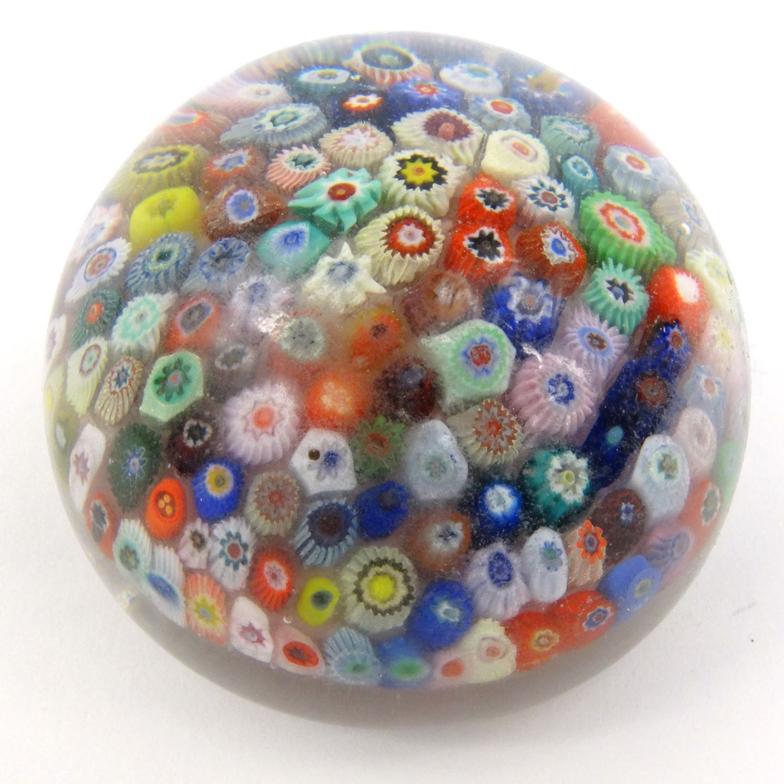 Two globular glass paperweights - the larger signed foundry No 186', the other with colourful - Image 4 of 10