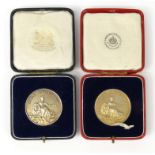 Military interest boxed 9ct gold Royal Tournament medal, sword lance and Revolver Champions 14th-