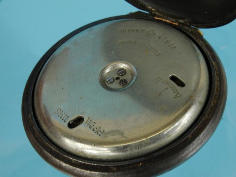 Military interest gun metal pocket watch with luminous hands : For Condition reports please visit - Image 7 of 7