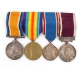 Military interest World War I medals for PTE.W.R.STOKES.R.A.M.C., together with Regular Army For