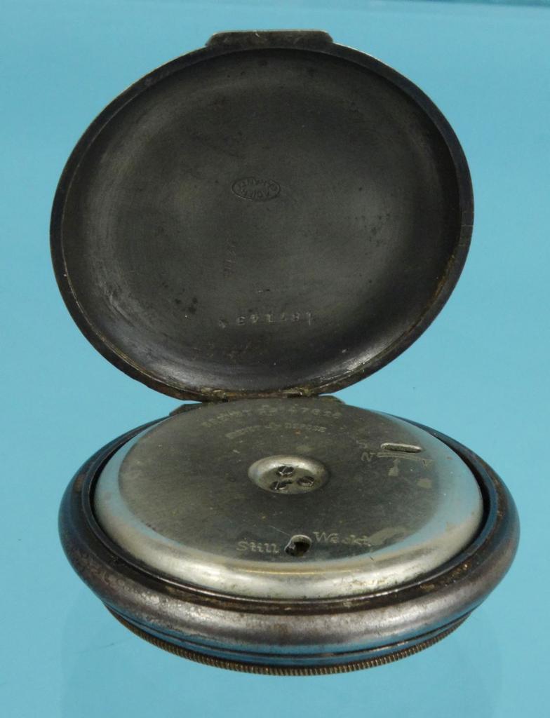 Military interest gun metal pocket watch with luminous hands : For Condition reports please visit - Image 5 of 7