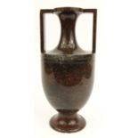 Victorian marble twin handled vase, 35cm high : For Condition reports please visit www.