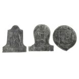 Three Victorian lead fire insurance plaques for Palladium, Guardian and North and Derby : For