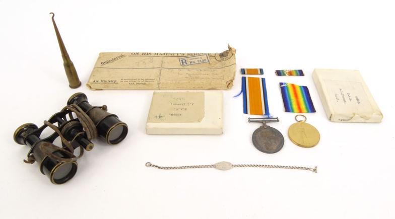 Military interest World War I medals for A.L. Thomas RAF, together with original packaging,