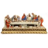 Large well detailed Capo-di-Monte study of The Last Supper, Cordesl 500 Made in Italy paper label,